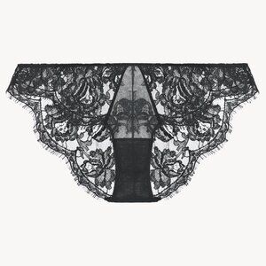NWT La Perla - LAWINIA ROSE Black lace low-rise briefs